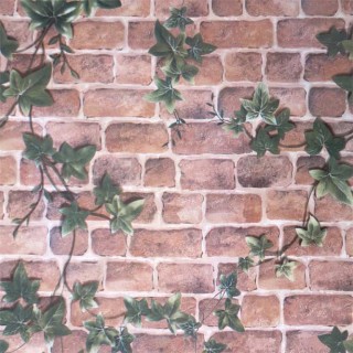 45cm Vintage Brick Creeper Peel-Stick Wallpaper - Self Adhesive Wall Paper Decors